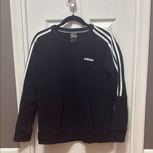 Adidas Black Sweatshirt with White Stripes